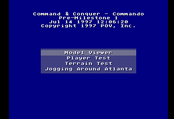 Command & Conquer - Commando (Tech Demo) Title Screen
